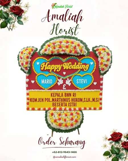 Papan Bunga Pernikahan Sawunggaling